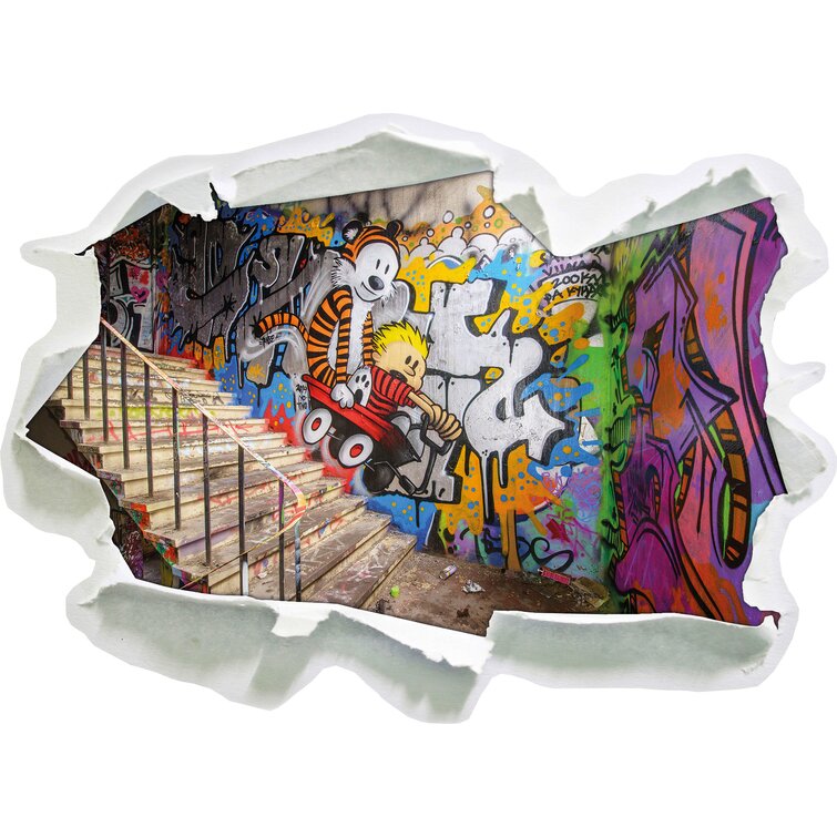 East Urban Home Colourful Street Art Graffiti Wall Sticker | Wayfair.co.uk